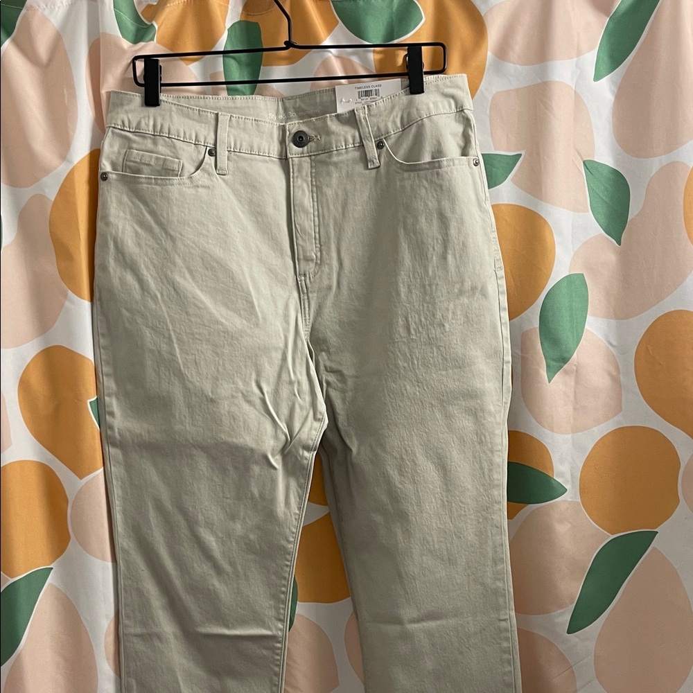 Style & Co. Women's Light Cream Straight Leg Pants
